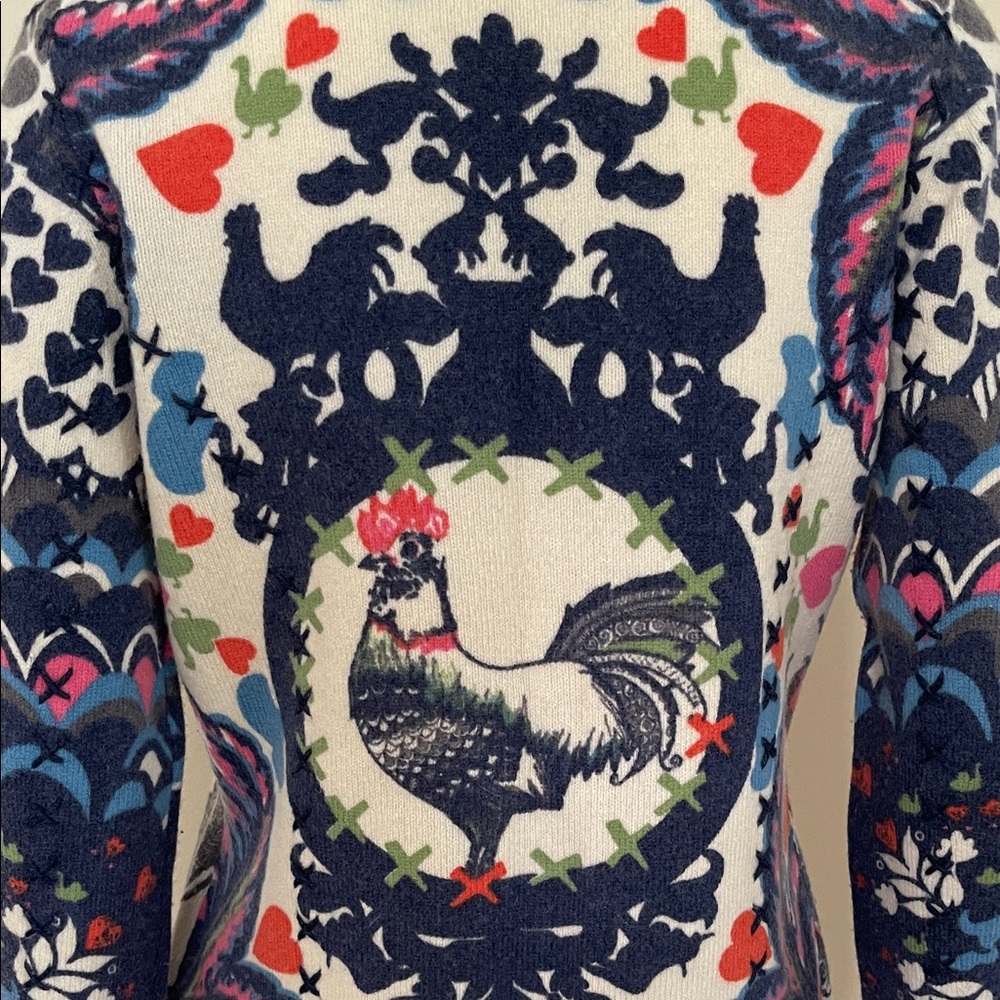 Oilily Cream and Blue Patterned Cardigan - Picture 10 of 13